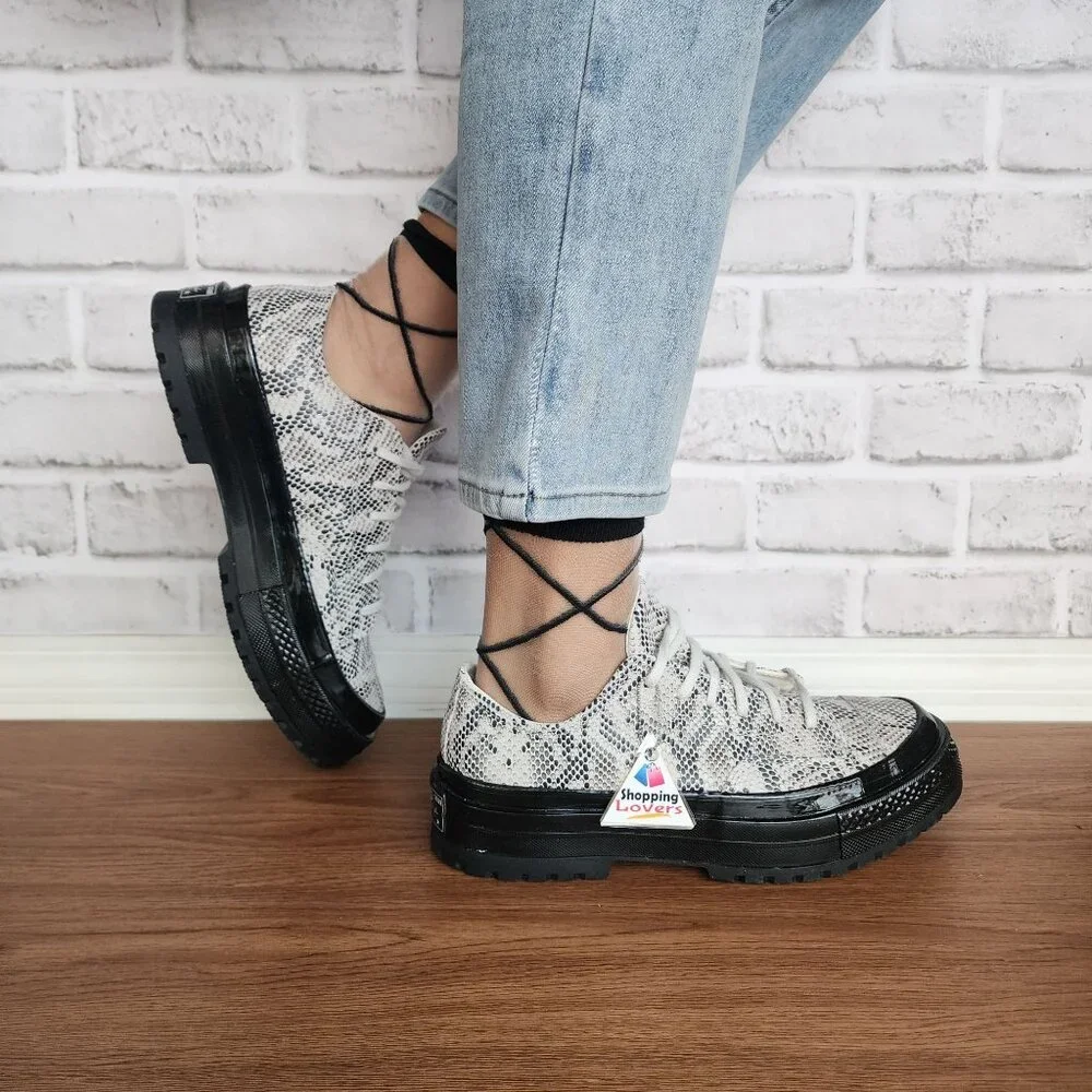 ⭐Converse Chuck 70 National Suede Snake Print Platform Sz 8 Womens Shoes A15045C - Picture 2 of 15